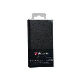Verbatim Folio Pocket - Étui pour téléphone portable - Noir réglisse (98090)_3
